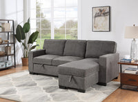 Anna Cream Sectional Sofa + Sleeper extension